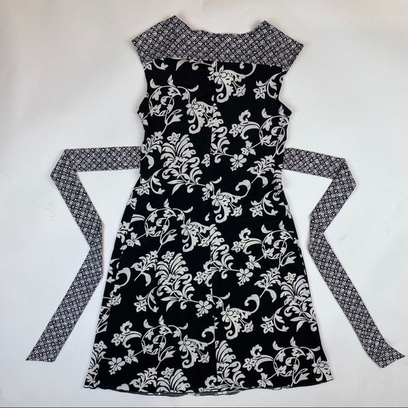 Candie’s Midi Black & White Sleeveless Dress Size Medium - Picture 3 of 6